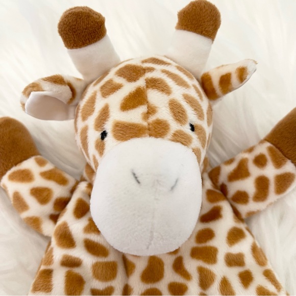 Giraffe Lovey Rattle, Security Blanket, Stuffed Animal, Blankie Toy, WubbaNub - Picture 3 of 5